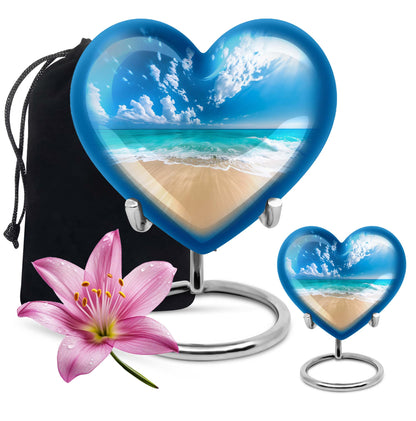 Heart Design Beach Urn