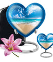 Beach Theme Large Urn With 1 Keepsake Urn