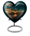 heart-shaped beach urn