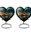heart-shaped beach urn