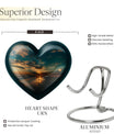 heart-shaped beach urn