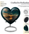 heart-shaped beach urn
