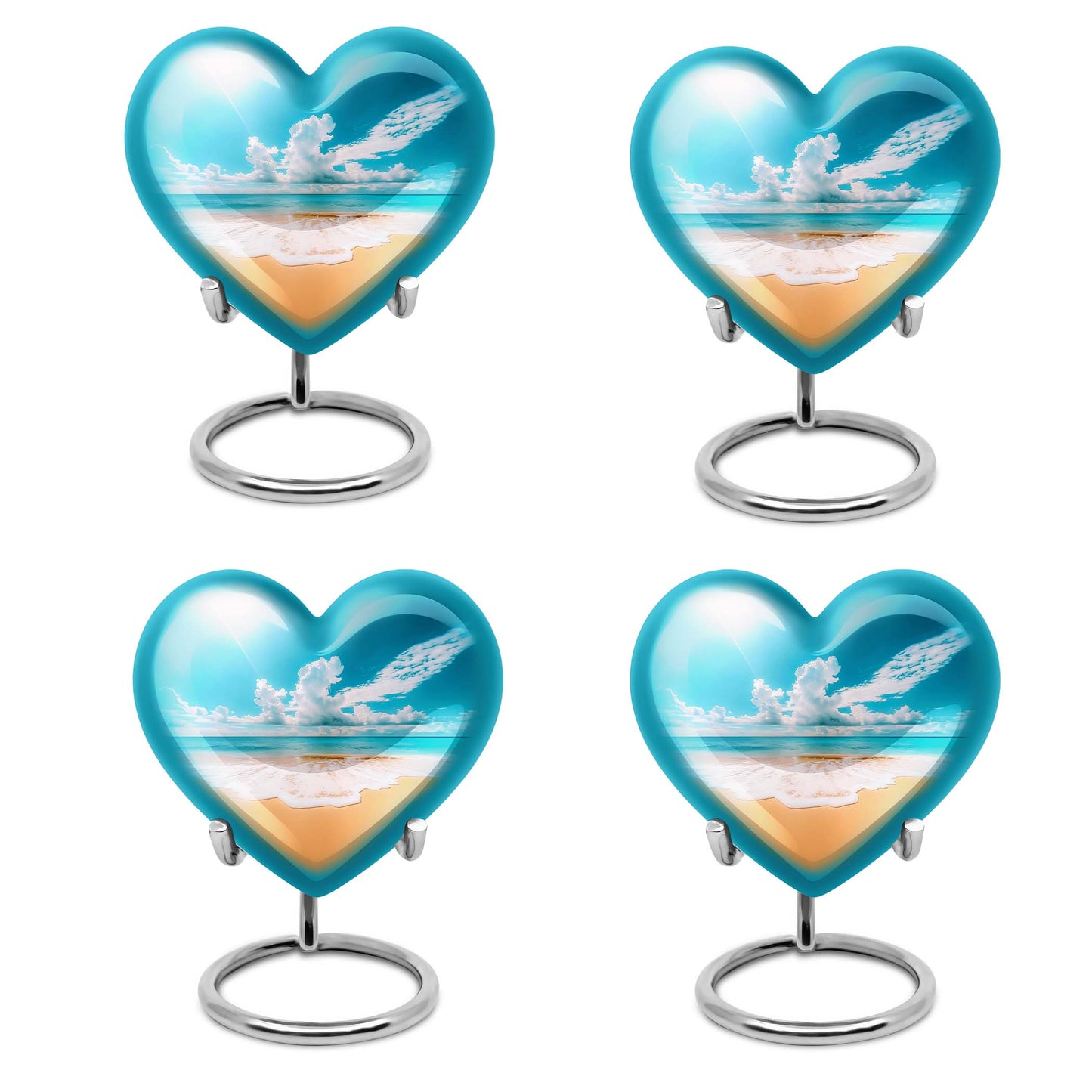 Beach Theme 3 Inch Keepsake Pack of 4