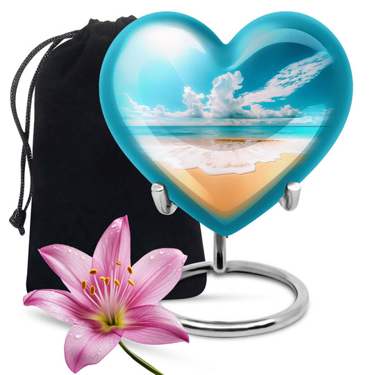 10-inch floral-engraved heart 