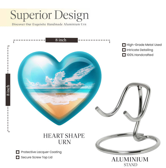 10-inch floral-engraved heart 
