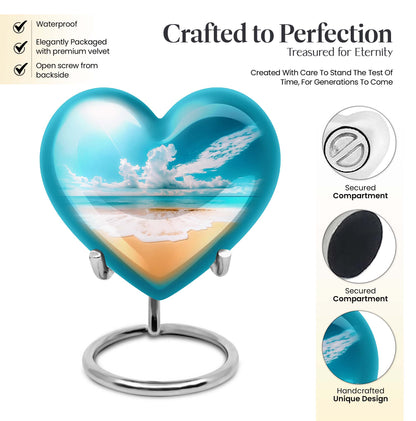 10-inch floral-engraved heart 