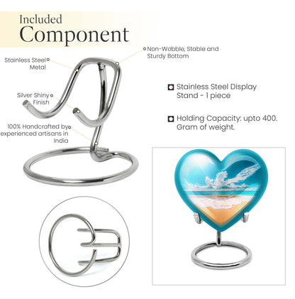 10-inch floral-engraved heart 