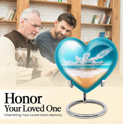 10-inch floral-engraved heart 