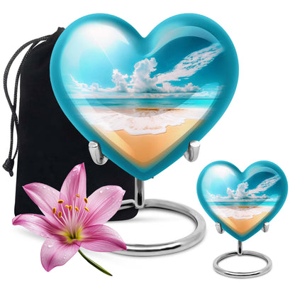 10-inch floral-engraved heart 