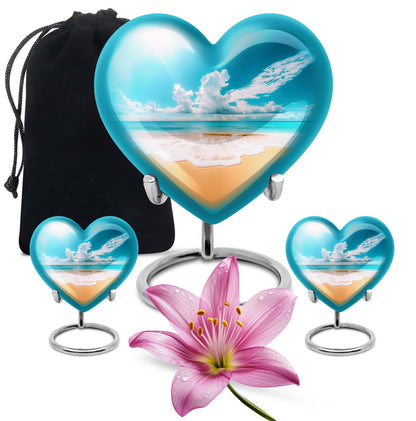 10-inch floral-engraved heart 