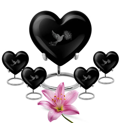 dove urn heart design