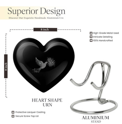 dove urn heart design