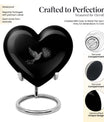 dove urn heart design