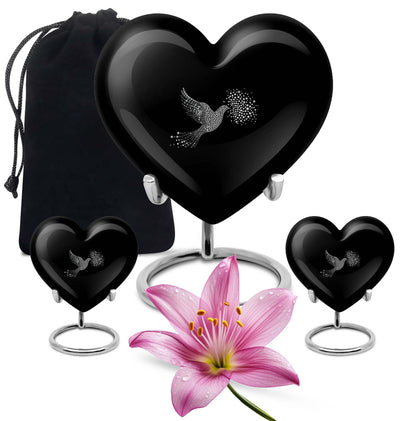 dove urn heart design