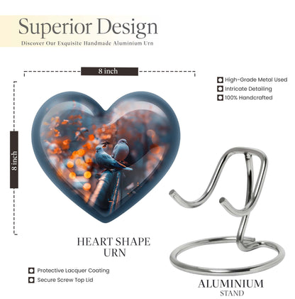 dove Urn, heart-themed