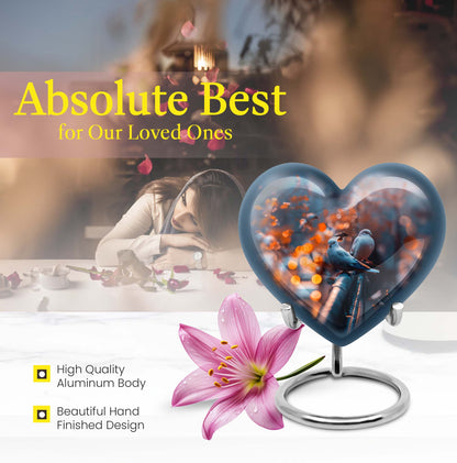 dove Urn, heart-themed