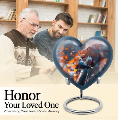dove Urn, heart-themed