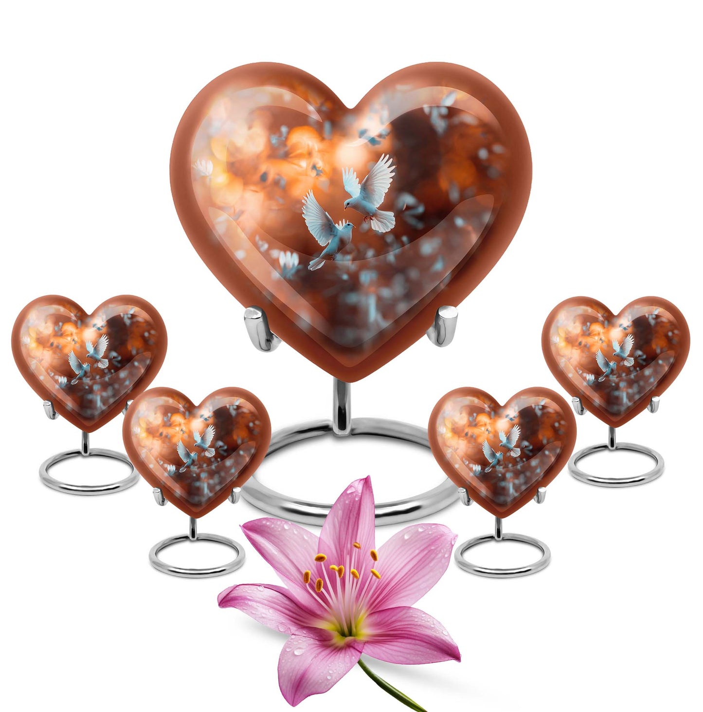 Heart-shaped Dove Cremation