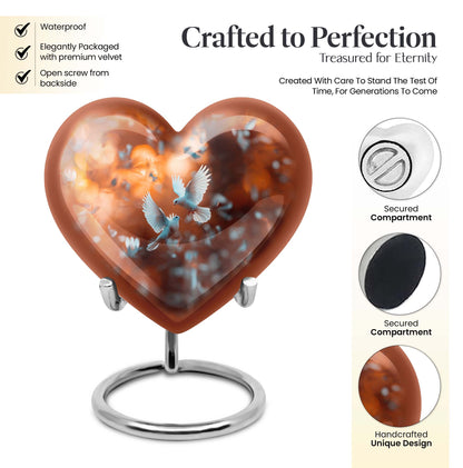 Heart-shaped Dove Cremation