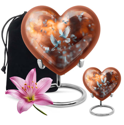 Heart-shaped Dove Cremation