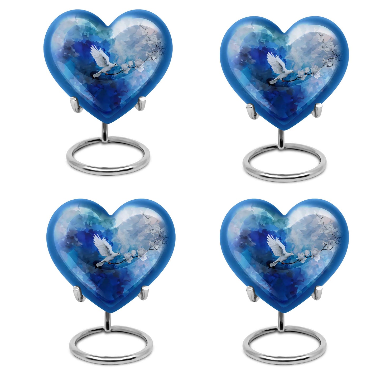 heart-shaped dove urn