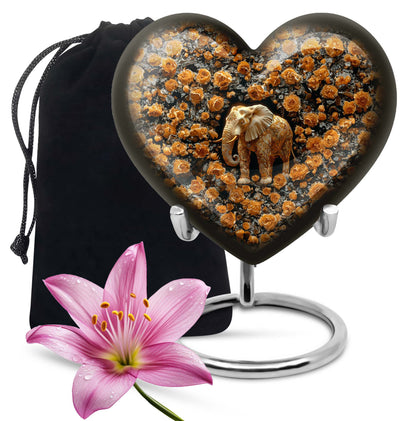 Elephant Theme Large Urn 10 Inch