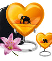 Elephant Theme Large Urn With 1 Keepsake Urn