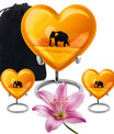 Elephant Theme Large Urn With 2 Keepsake Urn