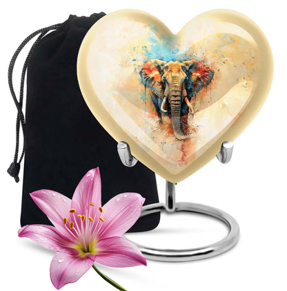 Elephant Theme Large Urn 10 Inch