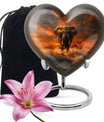 heart-shaped elephant urn for human ashes