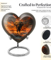 heart-shaped elephant urn for human ashes
