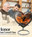 heart-shaped elephant urn for human ashes