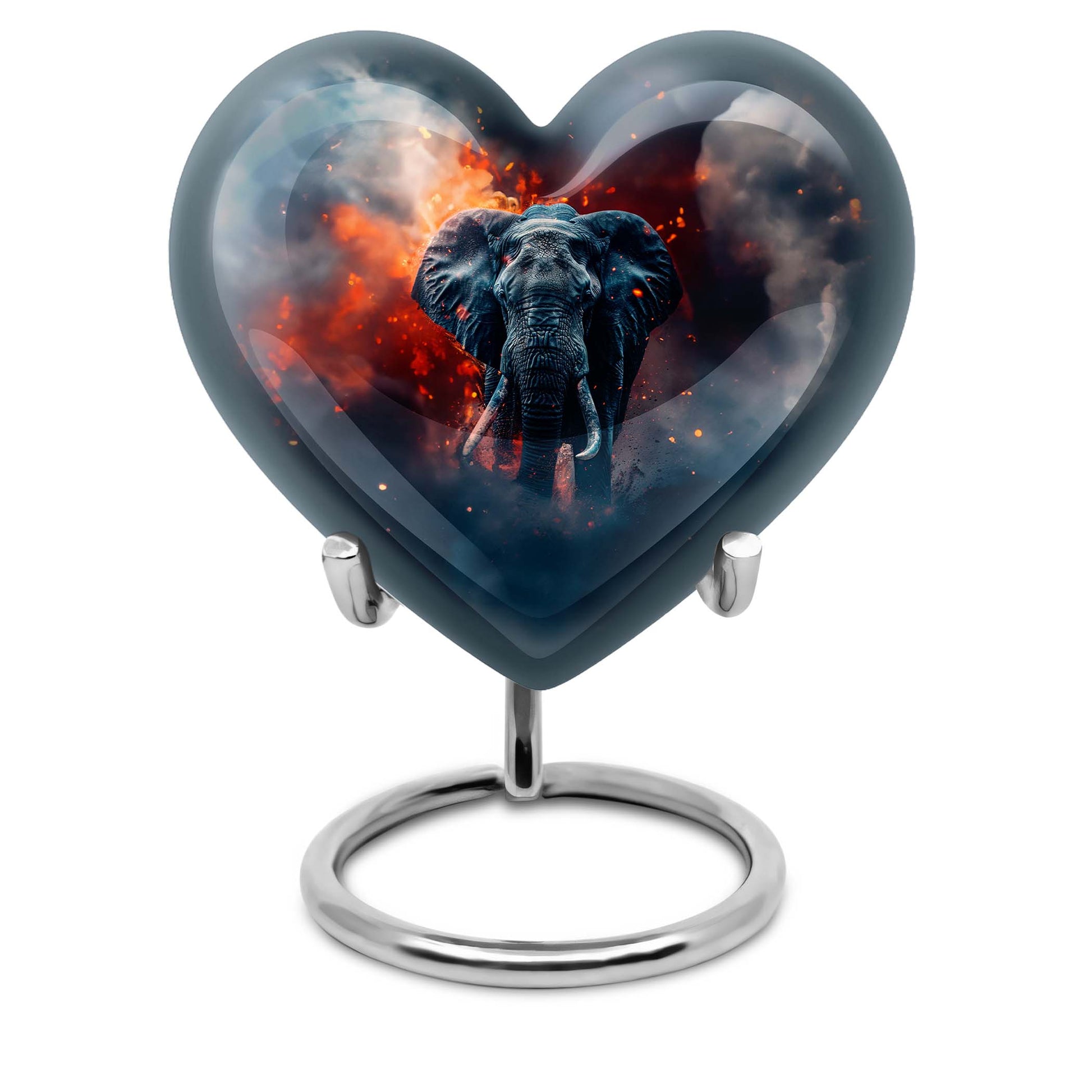 Heart Elephant Urn 