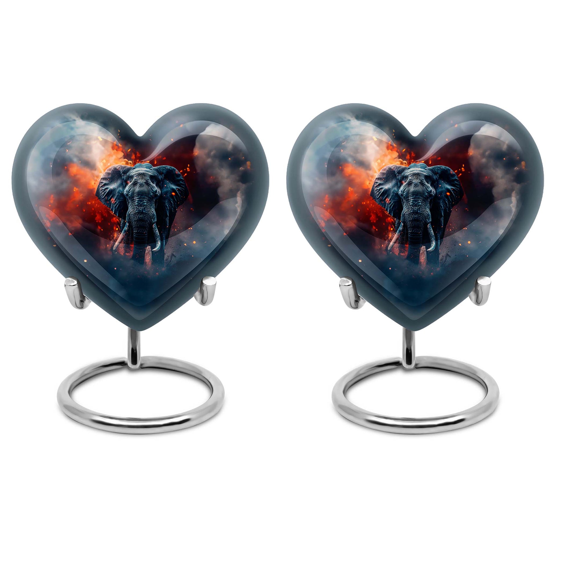 Heart Elephant Urn 