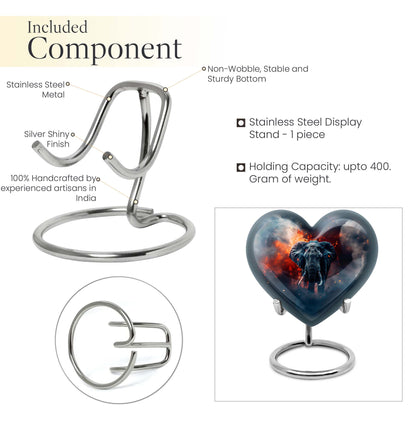 Heart Elephant Urn 
