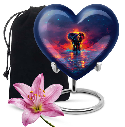 heart elephant Urn