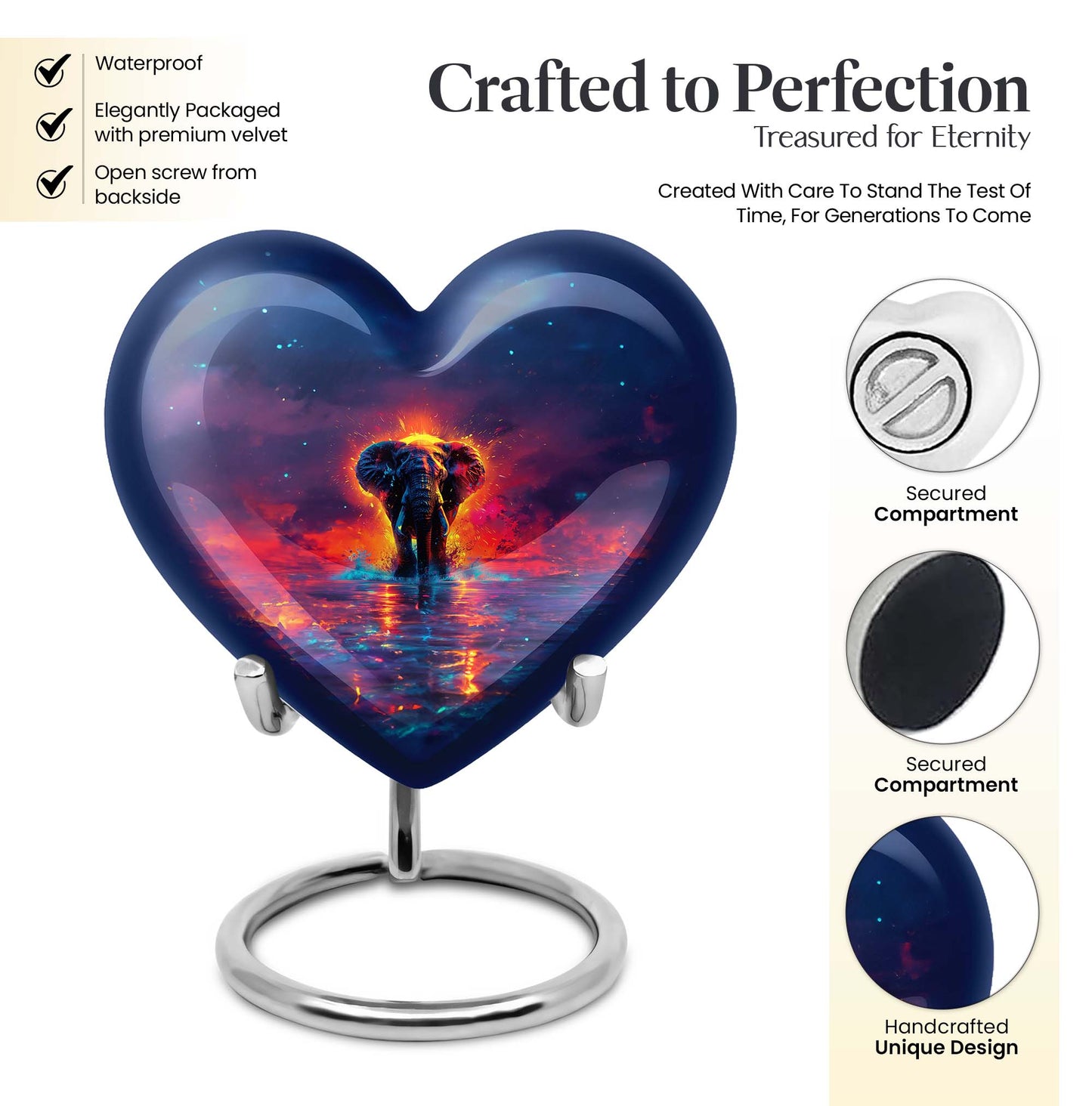 heart elephant Urn