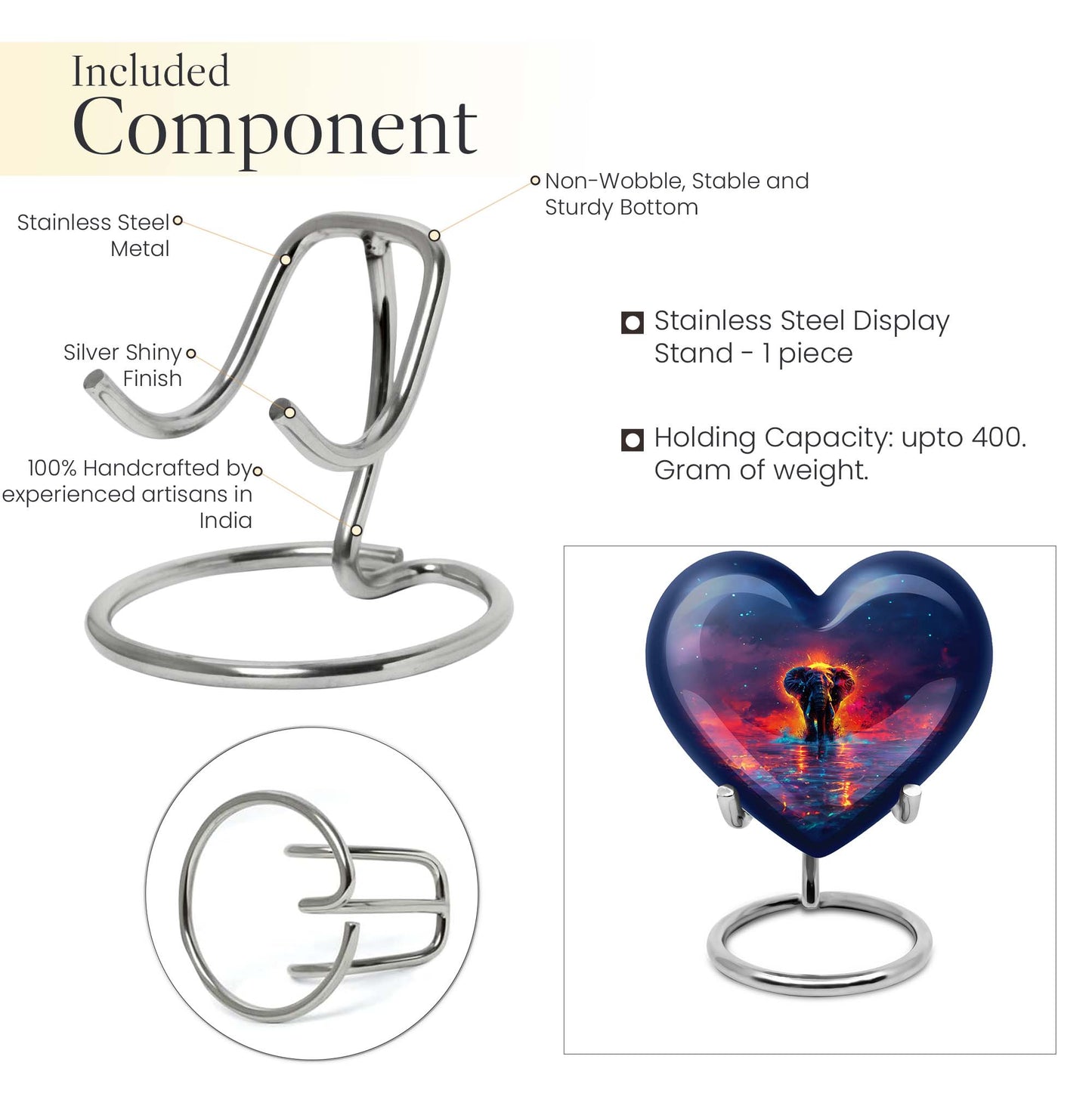 heart elephant Urn