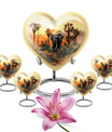 10-inch heart-shaped elephant urn with butterfly theme for male cremation