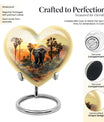 10-inch heart-shaped elephant urn with butterfly theme for male cremation