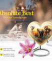 10-inch heart-shaped elephant urn with butterfly theme for male cremation