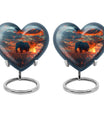 large aluminum heart urn