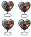 large aluminum heart urn