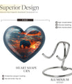 large aluminum heart urn
