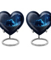 Heart-shaped 10-inch bear urn