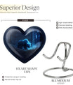 Heart-shaped 10-inch bear urn