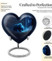 Heart-shaped 10-inch bear urn