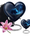 Heart-shaped 10-inch bear urn