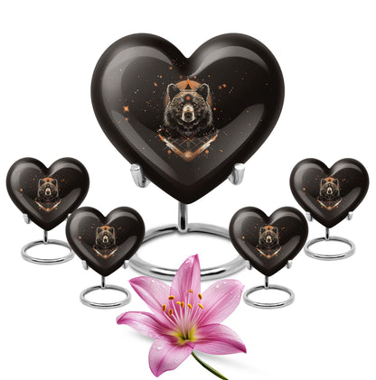 Heart-shaped bear Urn