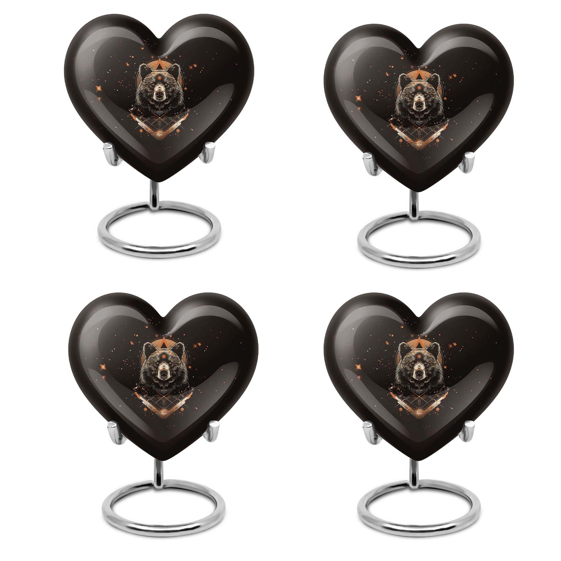 Heart-shaped bear Urn